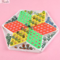 Checkers glass ball pieces childrens large adult checkers parent-child puzzle environmental strategy game