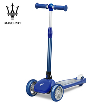 St. Belle Maserati Children's Scooter Foldable Men and Women 1-6 Years Old with Flash Wide Wheel Pedal