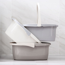 Plain simple rectangular mop cleaning bucket thickened portable plastic bucket Household cleaning bucket bucket car washing bucket