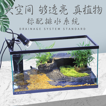 Turtle tank With sun table Turtle villa Ecological turtle tank Special tank for turtle breeding Free water fish tank Land and water glass tank