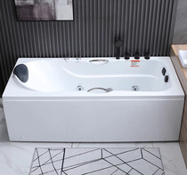 Small apartment bathtub acrylic household adult surf massage thermostatic heating toilet with armrest simple bathtub