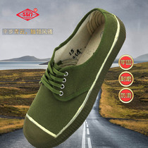 3517 brand low-top liberation shoes army green training site labor protection non-slip wear-resistant summer canvas yellow rubber shoes