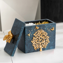 Creative European fashion toothpick box portable cotton sign box home cute with LID sub format cotton sign box storage box