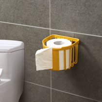 Toilet toilet roll paper holder non-perforated wall-mounted tissue tube toilet paper box toilet paper rack