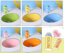 Kindergarten childrens basin wash basin pan color mini embedded wash basin children cartoon wash pool