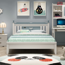 All solid wood childrens bed girl princess bed single bed American primary school boy storage bed combination Suite 1 5m