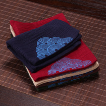 Cotton linen tea towel Absorbent thickening Zen Chinese style tea art Tea cloth embroidery tea mat Kung Fu tea set Tea ceremony accessories