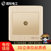 (TV socket)International electrician type 86 switch socket panel household one-bit TV cable TV socket