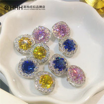 HHH Rhinestone Button upscale luxury diamond crystal small button shirt Diamond decorative coat garment button diy