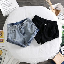 Big Code Fat MM High Waist Denim Super Shorts Women 2021 Summer New Curls Slim Loose Sexy Broadlegged Hot Pants