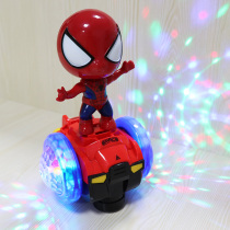 Child Spider-Man Childrens Electric Toy Car Douyin Same Net Red Sound Boy Baby Stunt Wanxiang Car