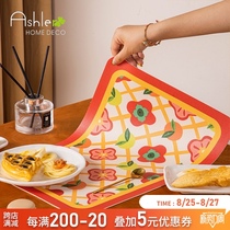  Aishile leather placemat Fruit western food mat Waterproof oil-proof heat insulation anti-ironing dish mat Pot mat Household table mat
