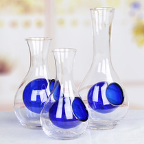 Aojin Japanese curling bottle commercial blue glass cooking pot sake ice wine bottle decanter bottle Decanter wine set clear jug