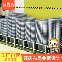 Shopping basket supermarket portable blue pull rod wheeled large supermarket shopping basket plastic basket thickened shopping basket