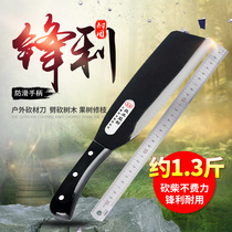 Imported manganese steel Agricultural sickle mowing knife Camping wear-free open circuit knife Cutting wood cutting tree chopping wood chopping knife machete