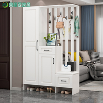 Entrance cabinet shoe cabinet one-piece home entry door household door partition living room with sitting foyer cabinet multi-function coat cabinet