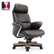 Imported leather boss chair office President big class chair study chair lifting reclining chair manager cowhide seat