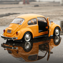 Simulation Retro Beetle Police Car Alloy Car Die Metal Old Lord Car Model Boy Toy Car Swing Piece