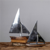 Indian imported jewelry ornaments office living room aluminum sailing silver metal decoration home decoration