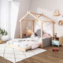  Cloud bed childrens bed girl princess bed Boy solid wood bed sheet people Nordic creative retractable folding small house bed