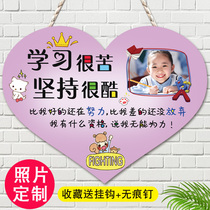 Photo Customized childrens inspirational listing college entrance examination student study inspiring children room bedroom decoration small pendant