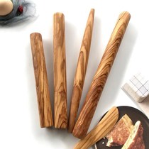 Italian solid wood olive wood rolling pin dumpling skin household small non-stick rolling dough stick special two tips