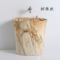Mop pool Stone Art small waist mop pool balcony ceramic floor basin home garden Garden Garden Garden wash pool