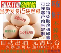 Making egg quick-drying seal printing soft rubber seal logo trademark soft seal cover egg shell boiling does not fade