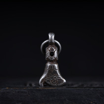 Tibetan King Kong axe pendant pendant Cold iron hand carved Tibetan King Kong Tomahawk knife