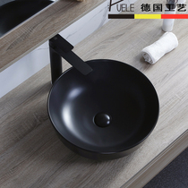 Taiwan basin round Nordic industrial wind dumb black wash basin personality creative simple stage basin matte art Basin