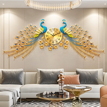 Love makeup clock Peacock wall clock living room European-style light luxury atmospheric wall watch mute wall decoration creative hanging wall clock