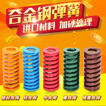 Imported mold spring mold rectangular spring blue yellow red green tea brown pressure spring stamping die flat wire spring