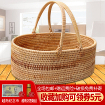 Vine Woven Fruit Basket Carry-on Basket blue picnic shopping basket Woven Basket Egg Basket of Candy Containing basket Basket Bread Basket