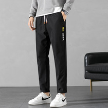  Casual tooling long pants mens summer Korean version of the trend straight trousers loose all-match spring and autumn sports nine-point pants