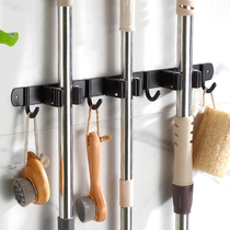 Mop adhesive hook clip artifact non-perforated wall Wall toilet hook strong load-bearing mop broom fixing frame