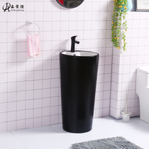 One-piece sink basin basin toilet washbasin floor-standing creative hotel black wash basin