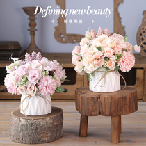 Nordic Emulation Floral Flower Arrangement Decoration Pendulum Pieces Living-room Fake Flowers Furnishing Floral Plastic Dry Flower Table Flower Table Flower Pots Plant Flower Pendulum Flowers