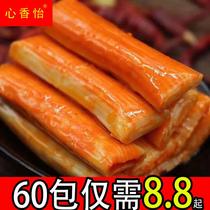 Hand tear crab aromatic crab bar ready-to-eat hands tear seafood net red snack a whole box