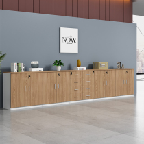 Cabinet SHORT CABINET OFFICE LOCKERS CLOSE TO WALL STRIP CABINET WOOD CONTAINED WITH LOCK INFORMATION CABINET OFFICE DRAWER CABINET