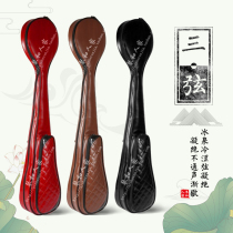 High-end three-string bag thickened patent leather waterproof shockproof drop-safe portable size mid-string instrument soft bag