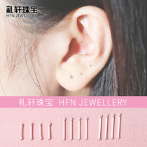 Ear hole earrings female sterling silver small mini exquisite ear stick ear bone simple multi ear hole s990 male ear needle ear ornaments