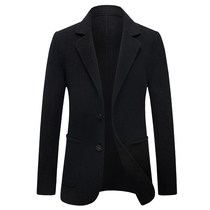 Pure wool woolen cloth coat short winter 2021 new double-sided small suit mens jacket cashmere suit