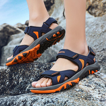 Sandshoe Mens Summer 2022 New Slippers Non-slip Dual Purpose External Dress Trendy Men Casual Outdoor Vietnamese Beach Shoes