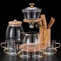 Automatic glass tea set lazy tea maker kung fu tea cup home induction tea tea making artifact supplies