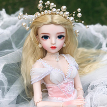 60cm Doris Kitty doll makeup bjd dress-up simulation girl princess joint doll toy set