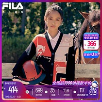 FILA Phila childrens clothing girl knitted sweater 2021 autumn and winter new fashion trend knitwear childrens coat
