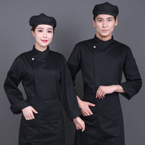 Chef work clothes mens seven-point sleeve set restaurant dining kitchen long sleeve autumn and winter clothes custom chef clothing short sleeve