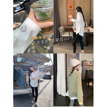 Zhang Beibei ibell2021 new design sense round collar long sleeve women loose thin base simple T-shirt