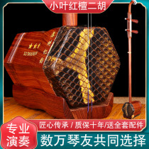 Red sandalwood erhu musical instrument factory direct sales professional grading performance beginners entry high-end mahogany large volume memory rhyme