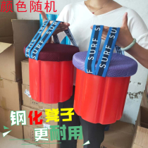 Stool portable agricultural work on the greenhouse mobile lazy stool tied on the butt of convenient dedicated bench